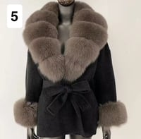 Image 5 of Luxury fur collar woolen coat🤎🐆