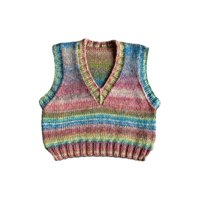 Image 1 of candy floss v-neck sweater vest