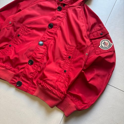 Image of Moncler Nylon Hooded Jacket, Size Medium