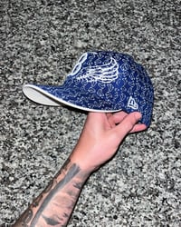 Image 4 of ROYAL BLUE BOSTON RED SOX ALL OVER CUSTOM FITTED CAP