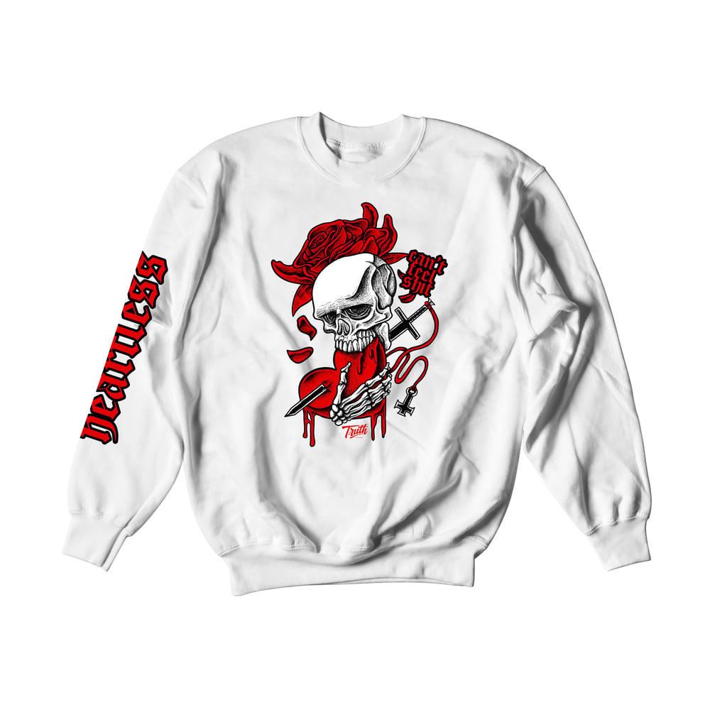 "Heartless" Crewneck + FREE T Shirt | White/Red/Black | Pre-Order