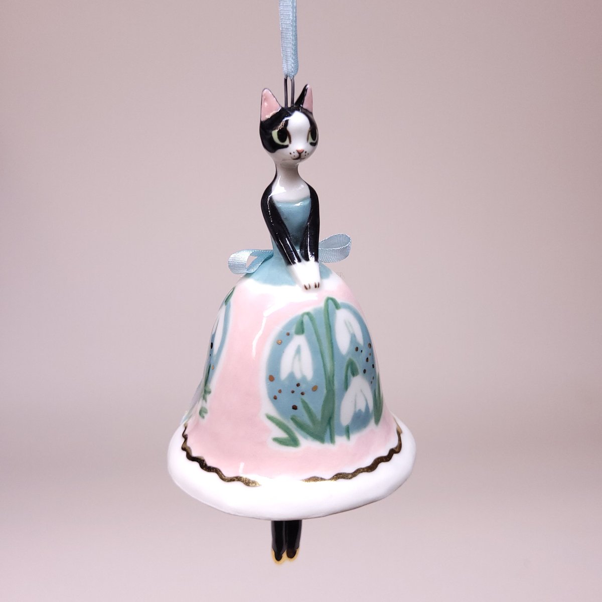 Image of Snowdrops Porcelain Christmas Bell