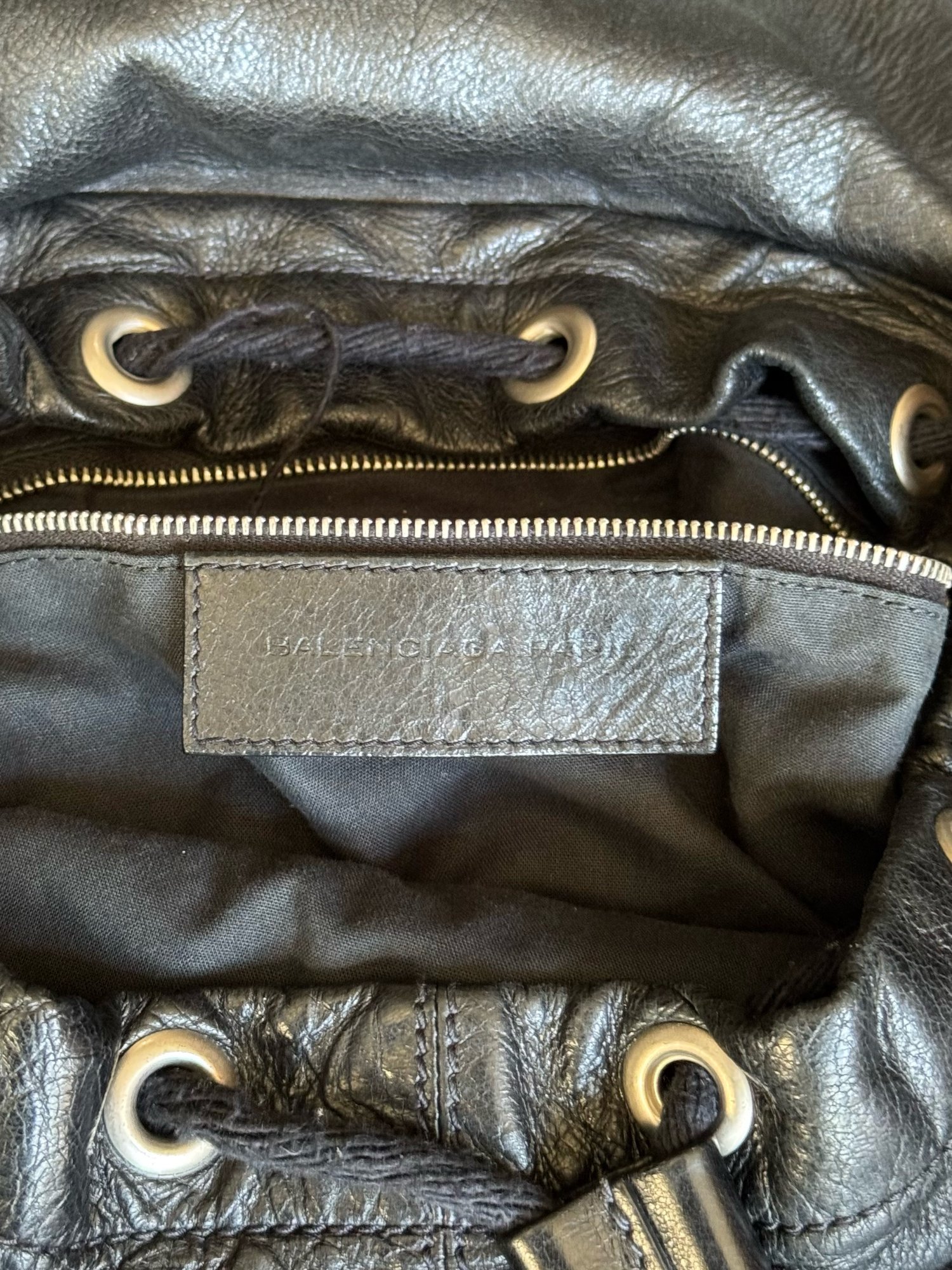 Image of Balenciaga Leather Rucksack CityBag
