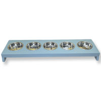 Image 12 of Elevated Cat Feeder (Whisker Friendly, Stainless Bowls)