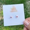 TINY circle evil eye stud earrings