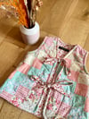Mini Folk Patchwork Waistcoat - Summer squares AGE 4-5