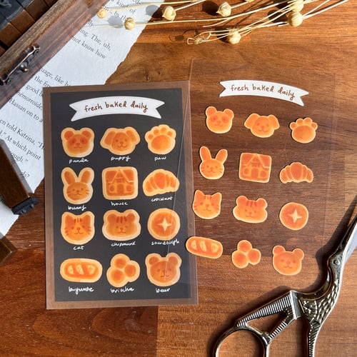 Image of 'Animal Breads Chalk Menu' Sticker Sheet