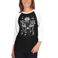Image 1 of 3/4 sleeve raglan shirt autism soul "chains"