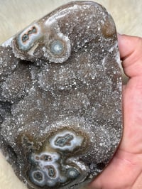 Image 4 of Druzy Rainbow Amethyst With Stalactite Eyes #2398