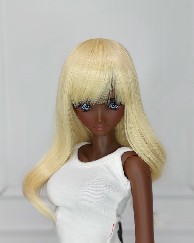 Malibu Blonde Mid Curl Bang