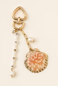 Image 1 of Personalized Shell Charm Keychain