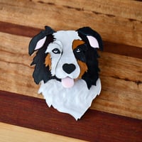 Lily the tri border collie  brooch 