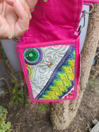 Image 4 of Jaz min cross body bag and coin purse- Hot pink