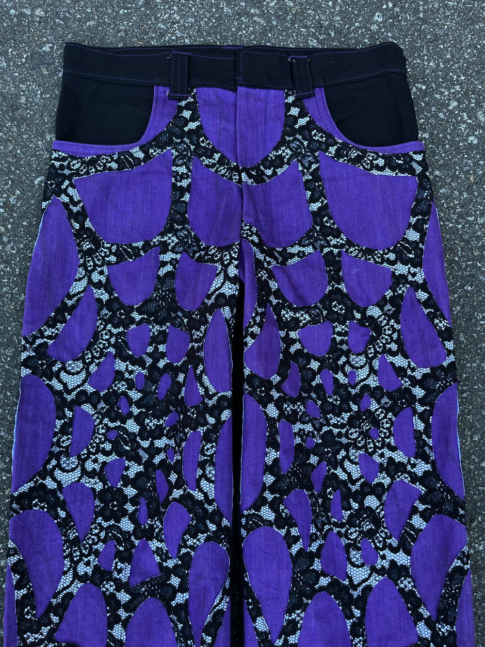 Image of PURPLE LACE WEB PANTS 