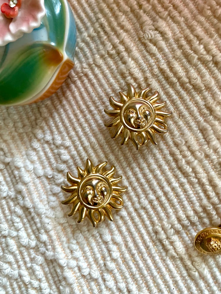 Image of versace sun earrings