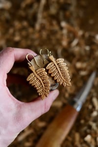 Image 1 of ~ Fern Leaf Earrings 