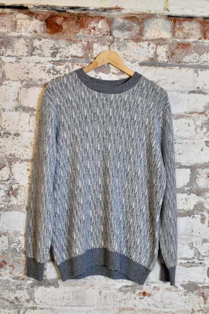 Image of Pure Wool Pattern Pullover Jumper