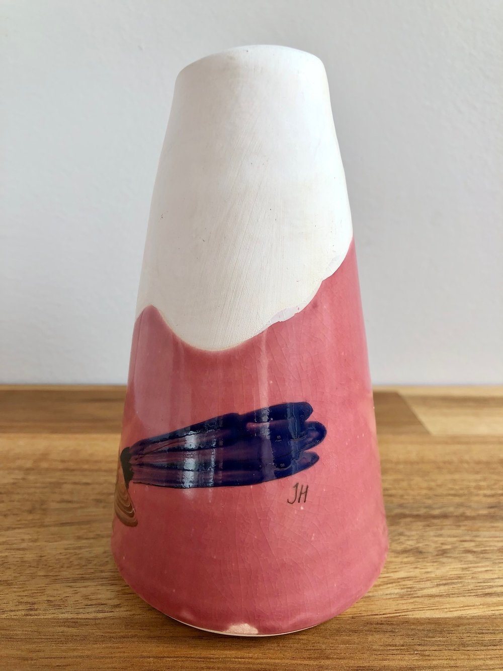 Pink Superb Fairywren Vase