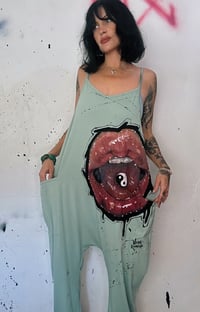 Image 3 of “YIN YANG” CUSTOM HAND PAINTED BAGGY ROMPER LARGE