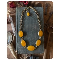Image 2 of Golden Chalcedony Solid Brass Necklace 