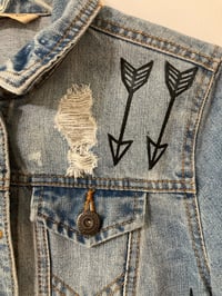 Image 4 of ‘The Triumph of Love’ Upcycled Blue Denim Jacket