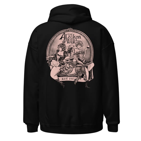 Image of ArtistNatalie x Alaskan Bar Black Unisex Hoodie