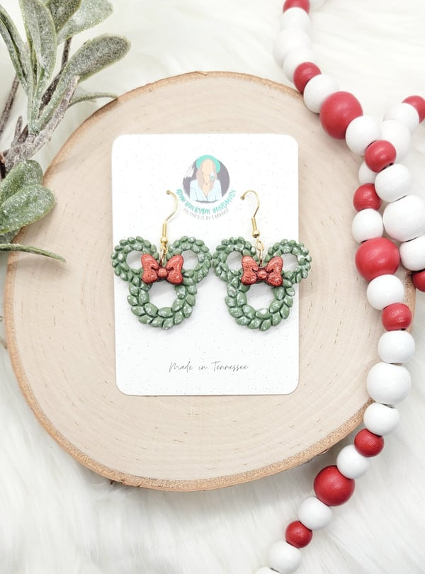 Image of Mousey Wreath Dangles