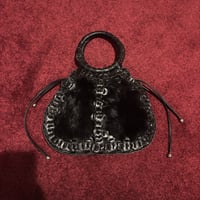 Image 4 of leather & fur purse