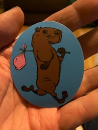 Image 3 of Willoughby the Capaybara sticker 
