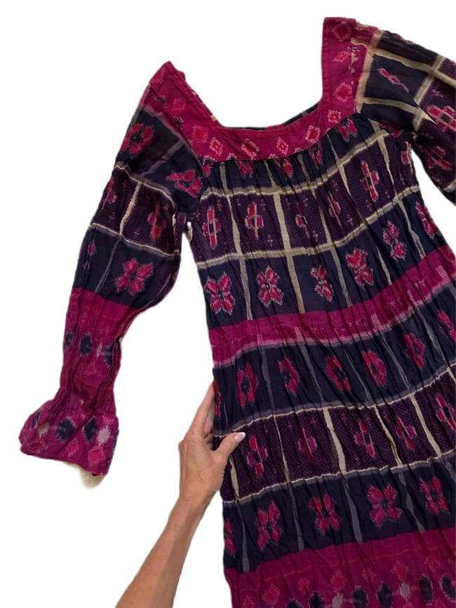 early 70s indian gauze maxi dress 