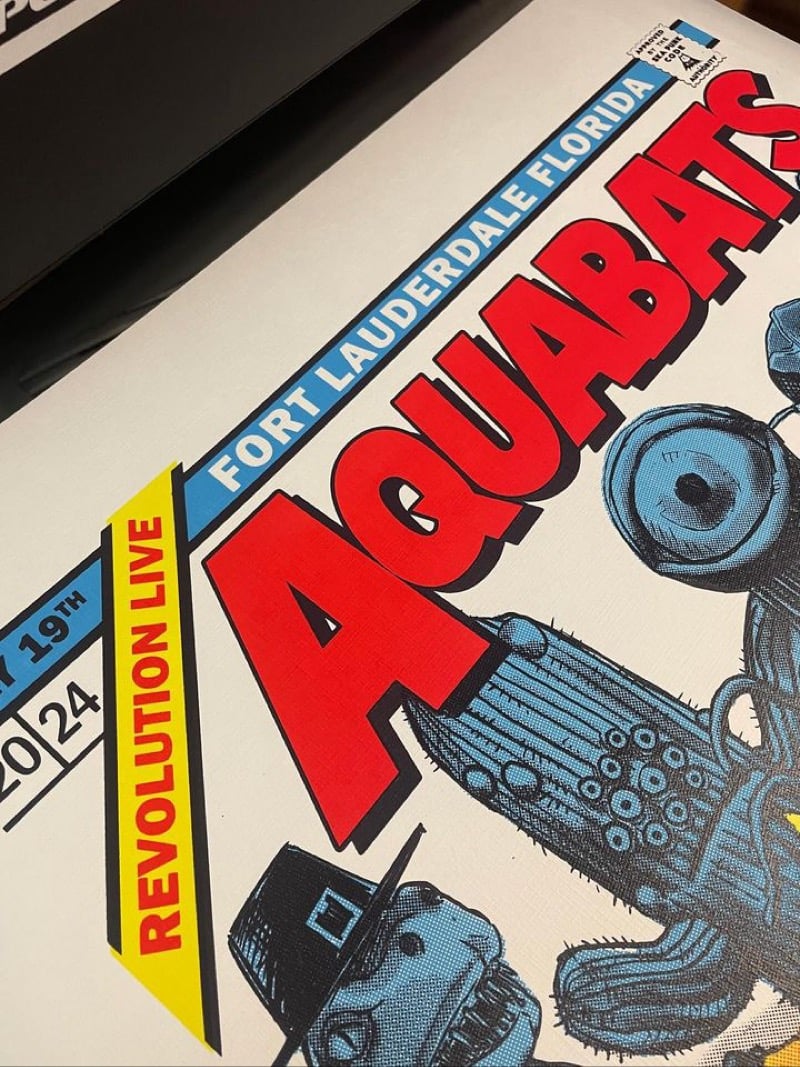 AQUABATS GIG POSTER 2024 FORT LAUDERDALE | Hot Damn Arts