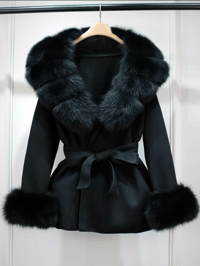 Image 4 of Tiffany Coat With Fur Cuffs