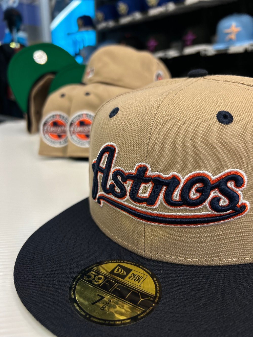 New Era 5950 Camel Navy Orange