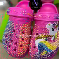 Image 1 of Unicorn Bling Crocs - Big Kids C11 - J6