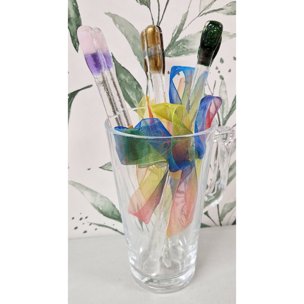 Image of Fused Glass Swizzle Sticks