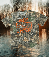 Image 2 of Orange Logo on Real Tree Camo Tee