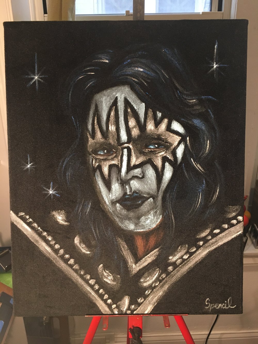 Ace Frehley Black Velvet Painting