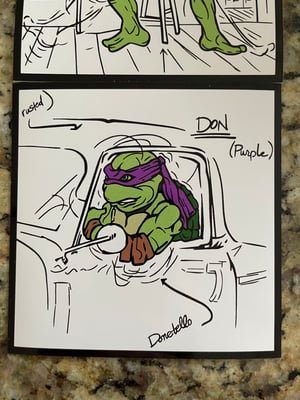 Image of 4" Leo & Don Sketch Sticker Set 