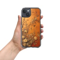 Image 19 of Baroque Goth Inspired Gold and Orange Textured Floral Look Clear Case for iPhone®