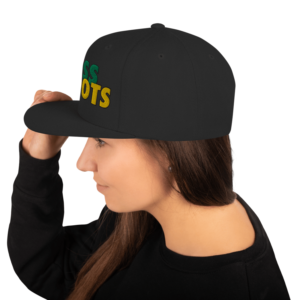 Black, Green & Gold Embroidered Snapback