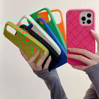 Image 22 of Luxury Woven Pattern Tpu Phone Case for iPhone 15 14 13 12 11 Pro Max Soft Silicone Rubber Back Cove