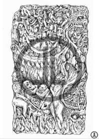 Image 2 of 'Doomstone' - Original - in ornate frame