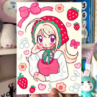 Image 3 of Strawberry Kaede A5 print