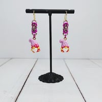 Image 2 of Rainbow Gnome Earrings 