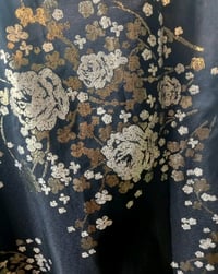 Image 11 of Miss MEHIR Dress 1970s Style Evening Maxi Gold & Black Floral Size S