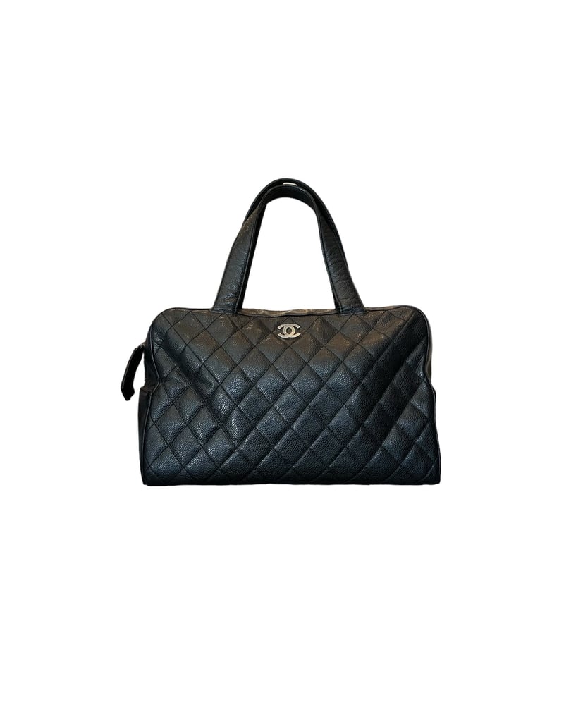 Image of Chanel Quilted Bowler Handbag 1160-35