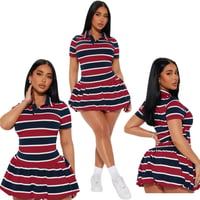 Caught You Looking Bubble Mini Dress (navy)