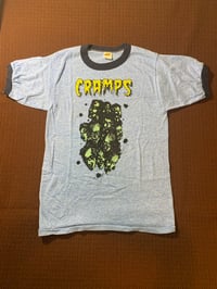 Image 3 of 80's Russell Cramps blue heather ringer SMALL