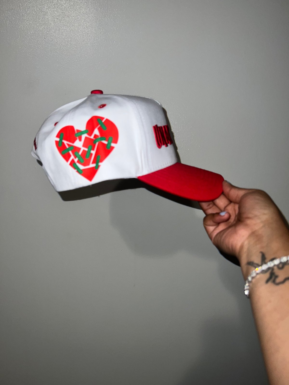 Image of Red & White Snapback