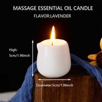 Image 4 of Ceramic Massage Oil Candle Lavender Soothing Floral Scented Low Melt Body Massage Candle Warm Oil Sk